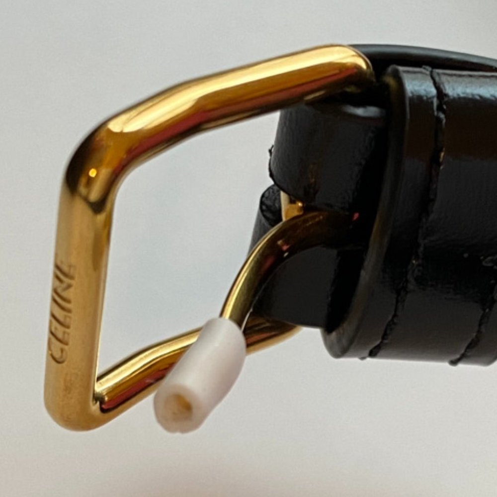 Brand New Celine Triomphe Teen Bag in Shiny Black Calfskin Leather - Picture 7 of 16